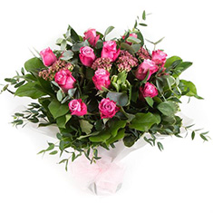 Long Stemmed Pink Roses Dozen